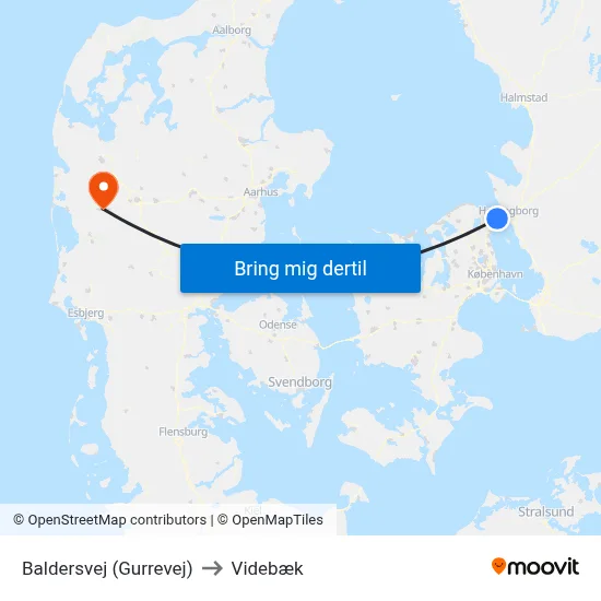 Baldersvej (Gurrevej) to Videbæk map