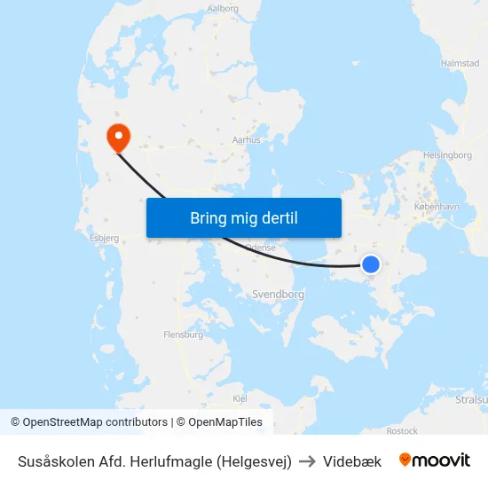 Susåskolen Afd. Herlufmagle (Helgesvej) to Videbæk map