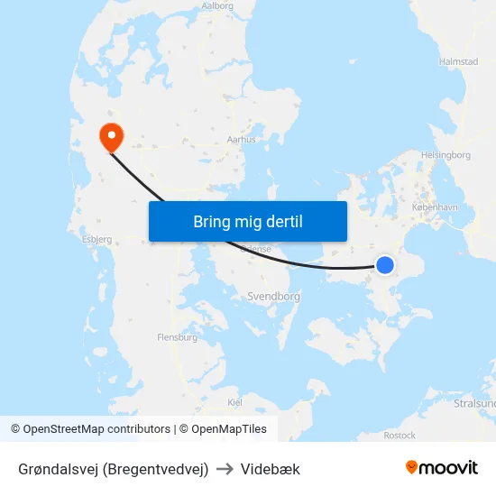 Grøndalsvej (Bregentvedvej) to Videbæk map