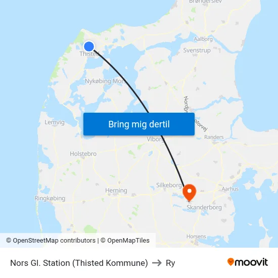 Nors Gl. Station (Thisted Kommune) to Ry map