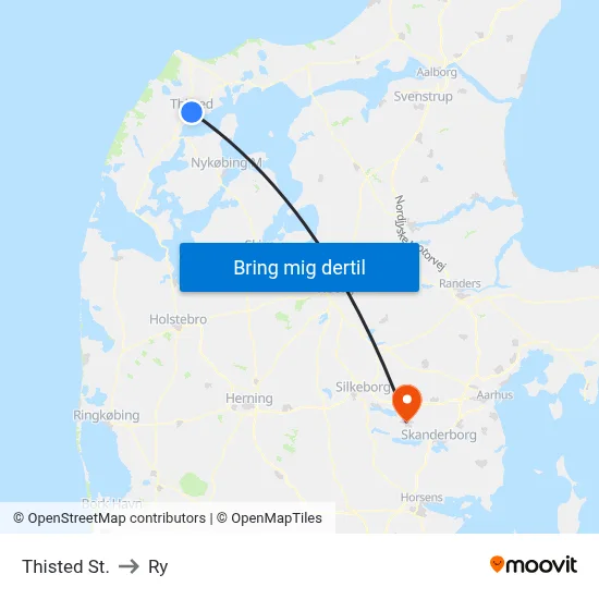 Thisted St. to Ry map