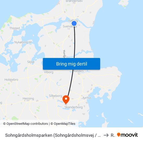 Sohngårdsholmsparken (Sohngårdsholmsvej / Aalborg) to Ry map
