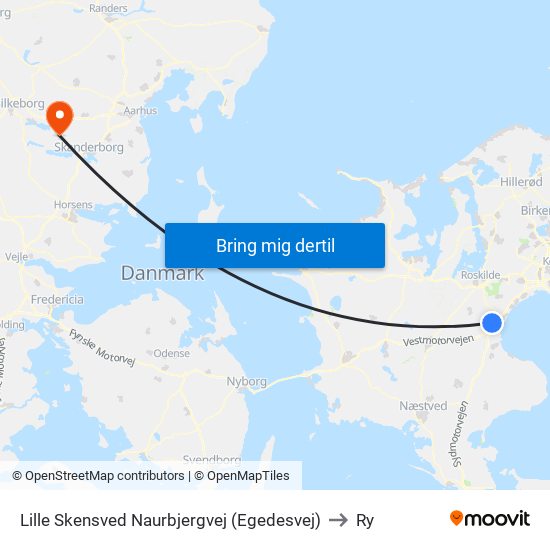Lille Skensved Naurbjergvej (Egedesvej) to Ry map