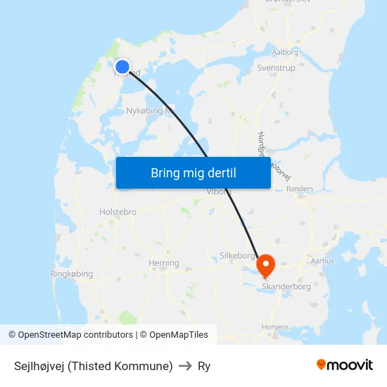 Sejlhøjvej (Thisted Kommune) to Ry map