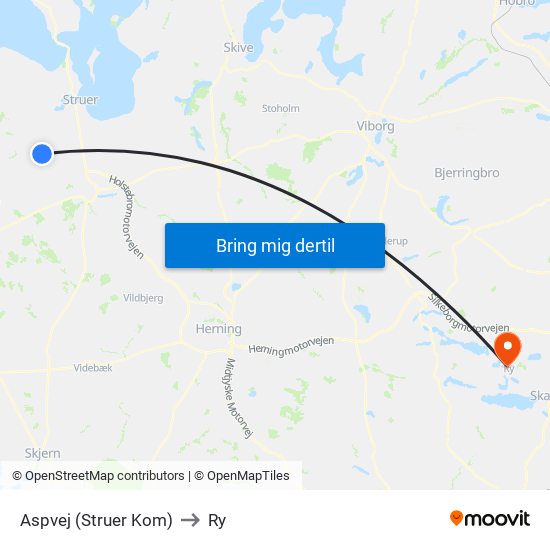 Aspvej (Struer Kom) to Ry map