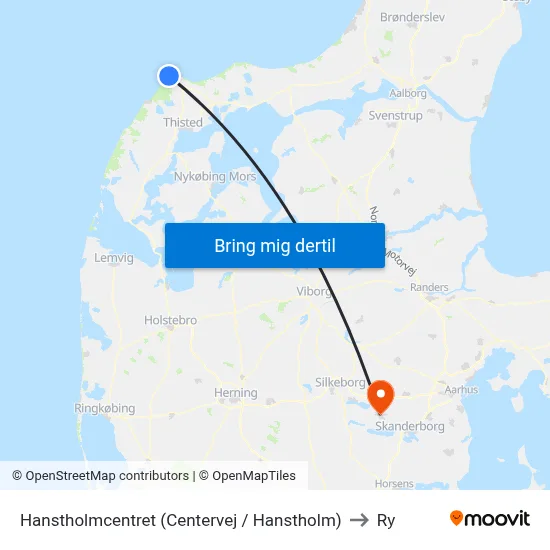 Hanstholmcentret (Centervej / Hanstholm) to Ry map