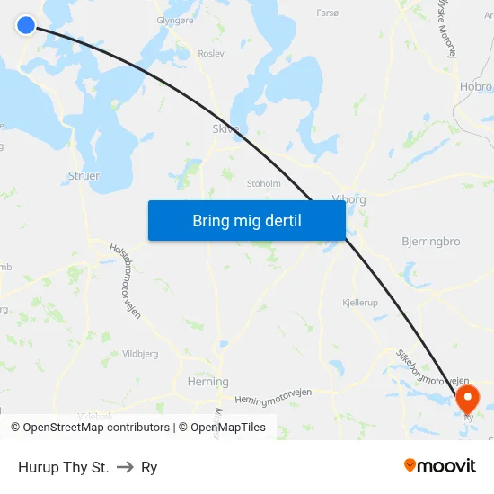 Hurup Thy St. to Ry map