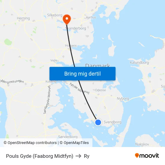 Pouls Gyde (Faaborg Midtfyn) to Ry map