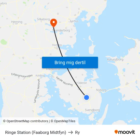 Ringe Station (Faaborg Midtfyn) to Ry map