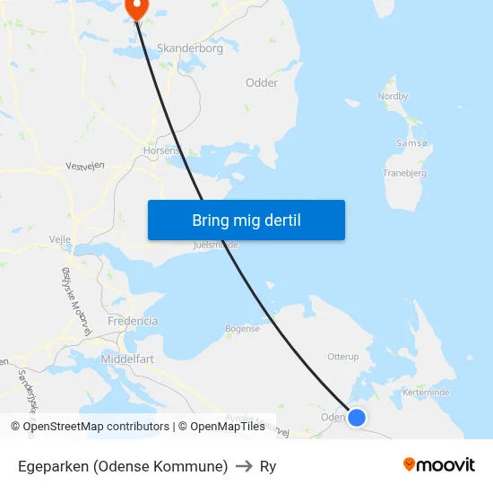 Egeparken (Odense Kommune) to Ry map