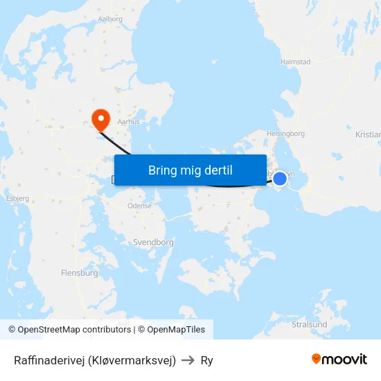 Raffinaderivej (Kløvermarksvej) to Ry map