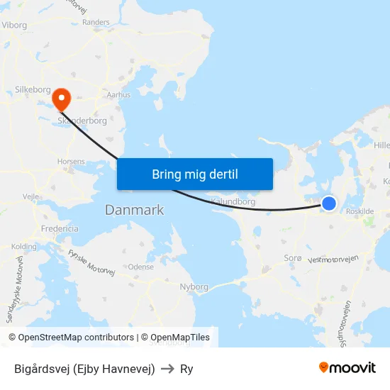 Bigårdsvej (Ejby Havnevej) to Ry map