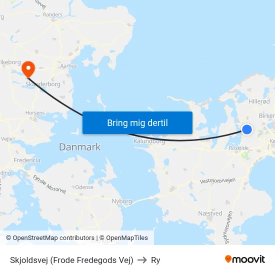 Skjoldsvej (Frode Fredegods Vej) to Ry map