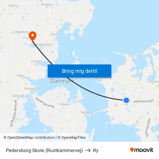 Pedersborg Skole (Rustkammervej) to Ry map