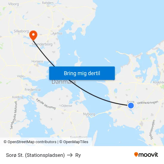 Sorø St. (Stationspladsen) to Ry map