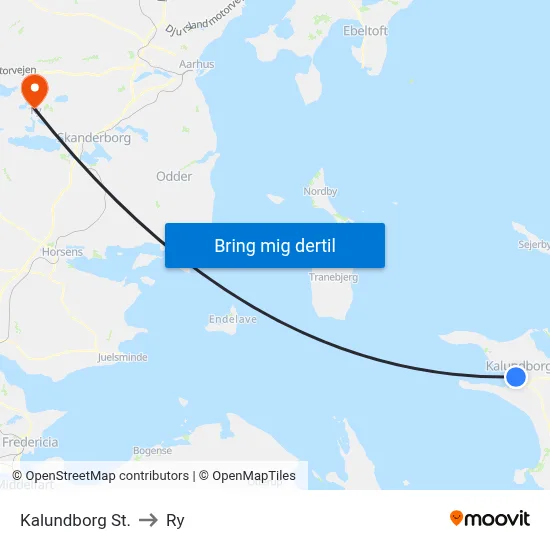 Kalundborg St. to Ry map
