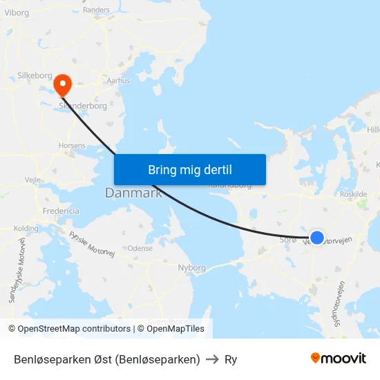 Benløseparken Øst (Benløseparken) to Ry map