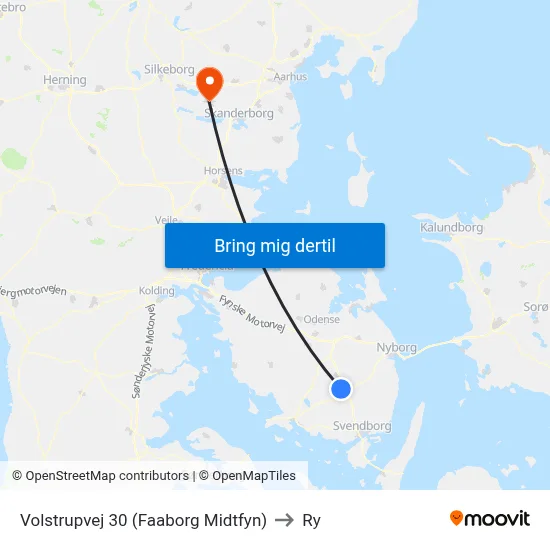 Volstrupvej 30 (Faaborg Midtfyn) to Ry map