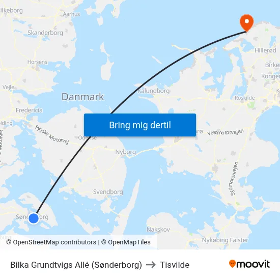 Bilka Grundtvigs Allé (Sønderborg) to Tisvilde map