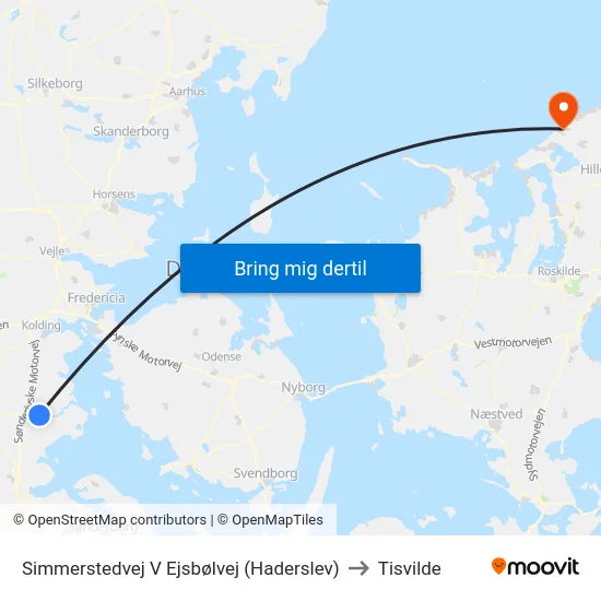Simmerstedvej V Ejsbølvej (Haderslev) to Tisvilde map