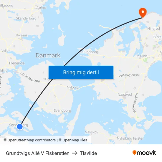 Grundtvigs Allé V Fiskerstien to Tisvilde map