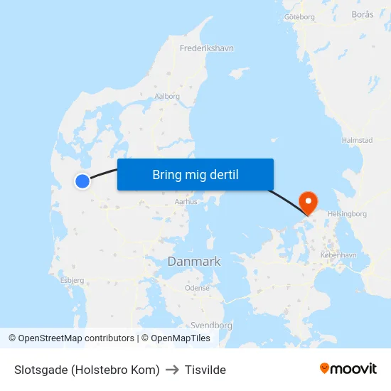 Slotsgade (Holstebro Kom) to Tisvilde map