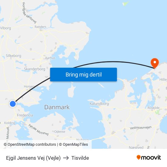 Ejgil Jensens Vej (Vejle) to Tisvilde map