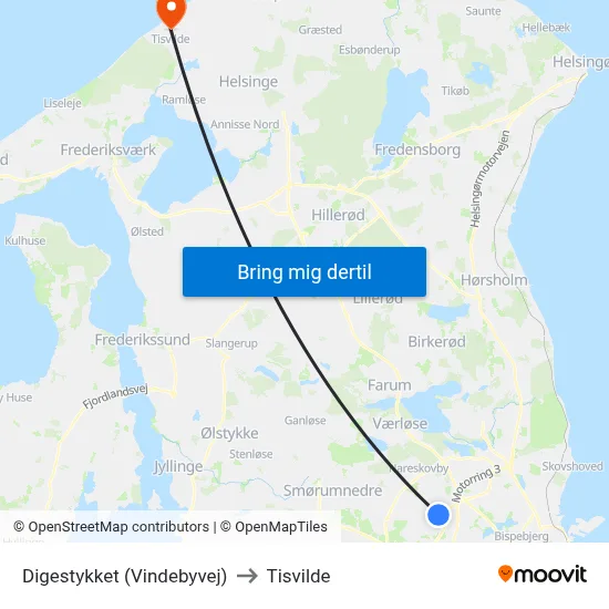 Digestykket (Vindebyvej) to Tisvilde map