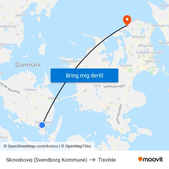 Skovsbovej (Svendborg Kommune) to Tisvilde map