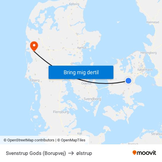 Svenstrup Gods (Borupvej) to ølstrup map