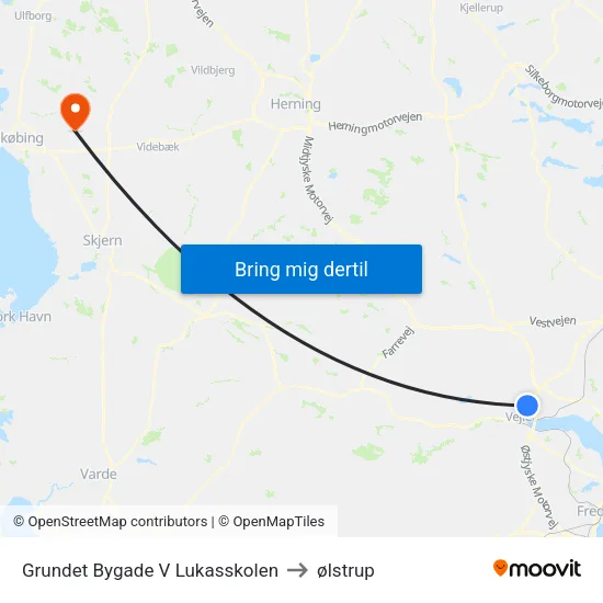 Grundet Bygade V Lukasskolen to ølstrup map