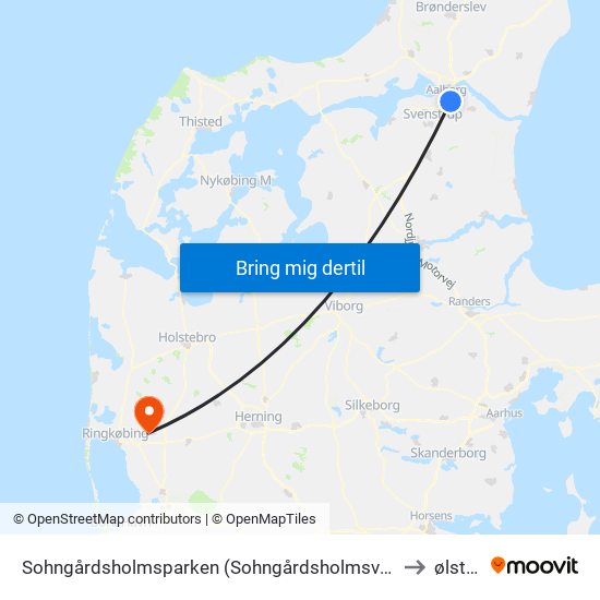 Sohngårdsholmsparken (Sohngårdsholmsvej / Aalborg) to ølstrup map