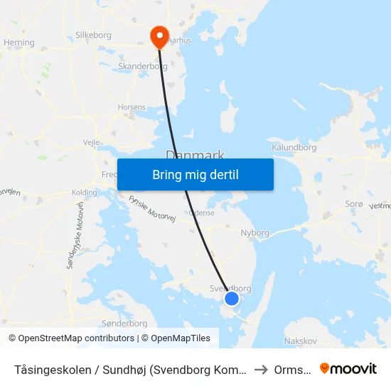 Tåsingeskolen / Sundhøj (Svendborg Kommune) to Ormslev map