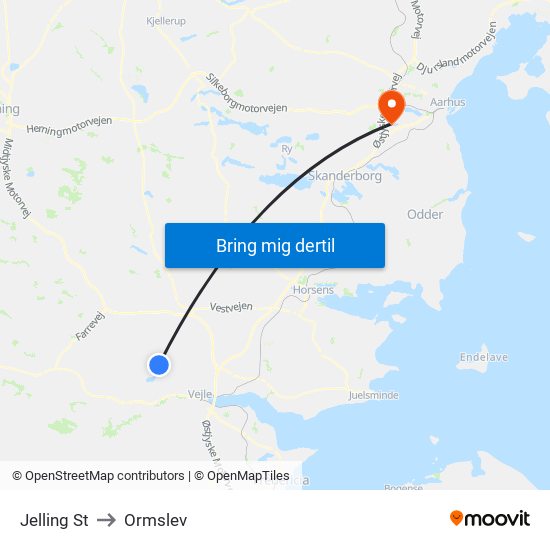 Jelling St to Ormslev map