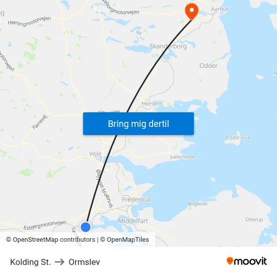 Kolding St. to Ormslev map