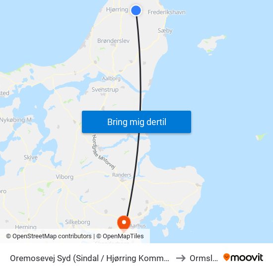 Oremosevej Syd (Sindal / Hjørring Kommune) to Ormslev map