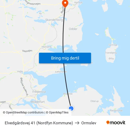 Elvedgårdsvej 41 (Nordfyn Kommune) to Ormslev map