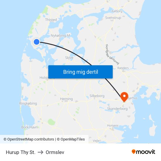 Hurup Thy St. to Ormslev map