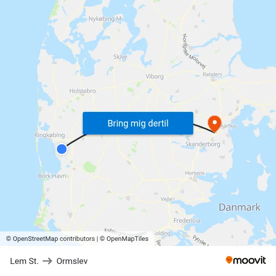 Lem St. to Ormslev map