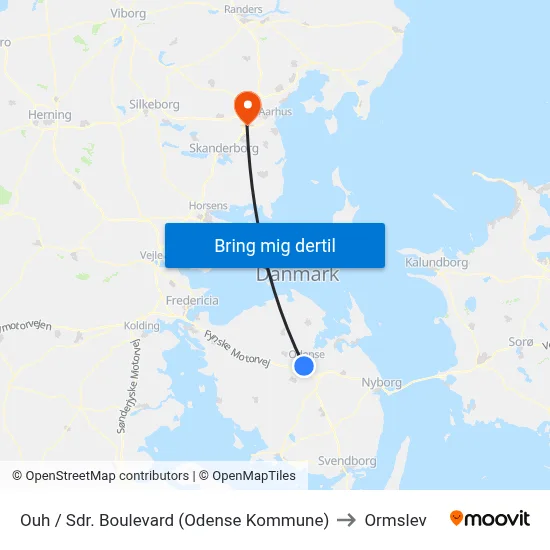 Ouh / Sdr. Boulevard (Odense Kommune) to Ormslev map