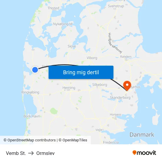 Vemb St. to Ormslev map