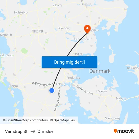 Vamdrup St. to Ormslev map