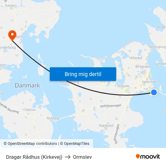 Dragør Rådhus (Kirkevej) to Ormslev map