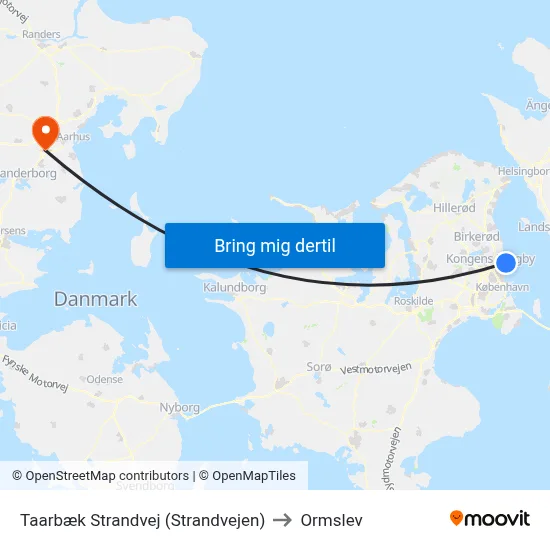 Taarbæk Strandvej (Strandvejen) to Ormslev map