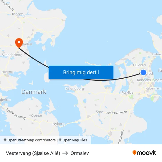 Vestervang (Sjælsø Allé) to Ormslev map