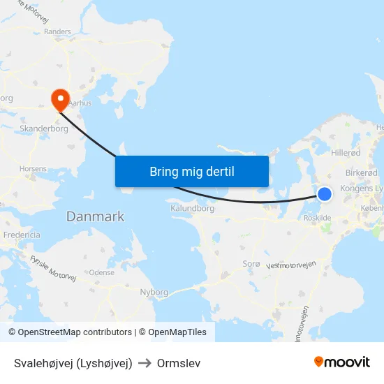 Svalehøjvej (Lyshøjvej) to Ormslev map
