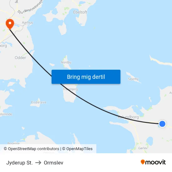 Jyderup St. to Ormslev map