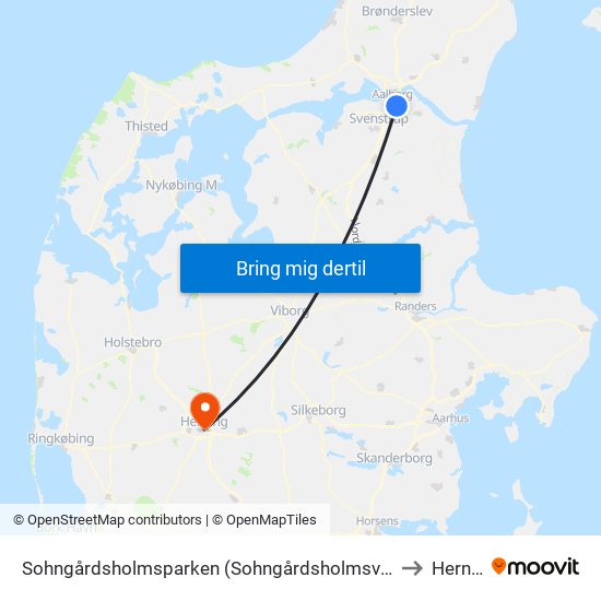 Sohngårdsholmsparken (Sohngårdsholmsvej / Aalborg) to Herning map