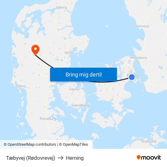 Tæbyvej (Rødovrevej) to Herning map