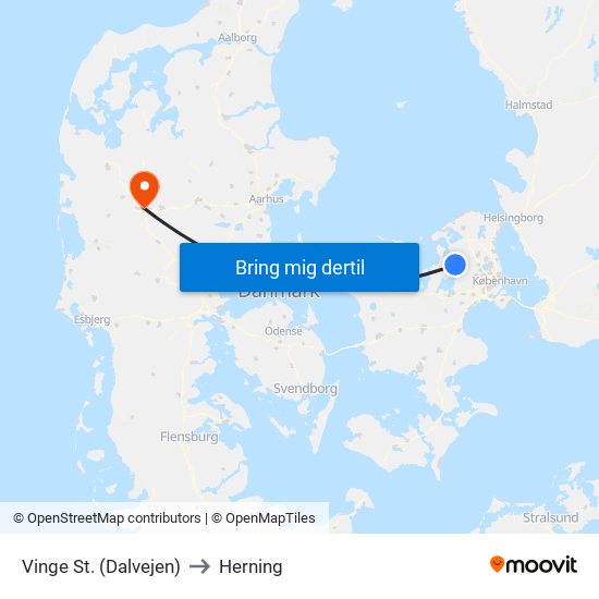 Vinge St. (Dalvejen) to Herning map